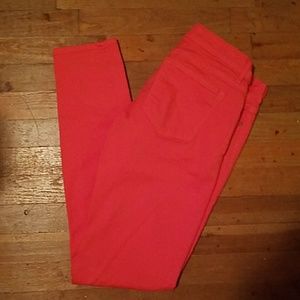 GAP 1969 28t legging jean in bright orange