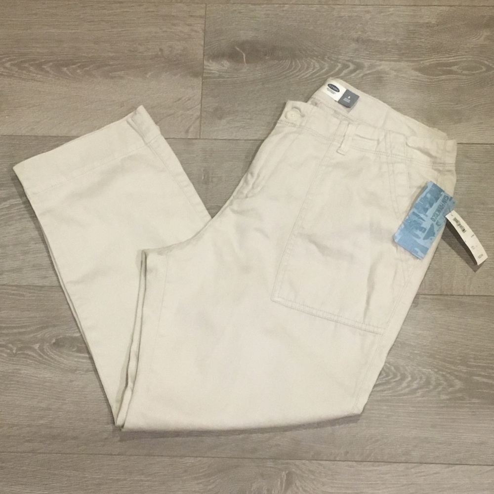 Cropped Khaki Pants