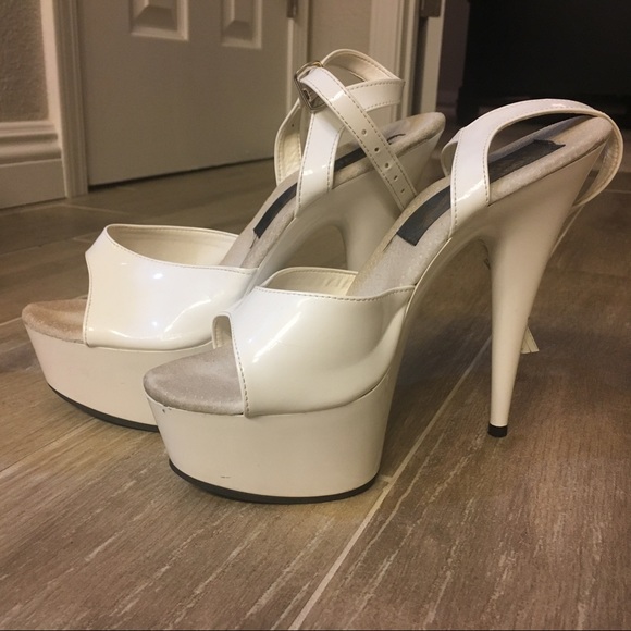 White Foot Worship Pole Shoes Size 7 White Foot Worship Pole Shoes Size 7