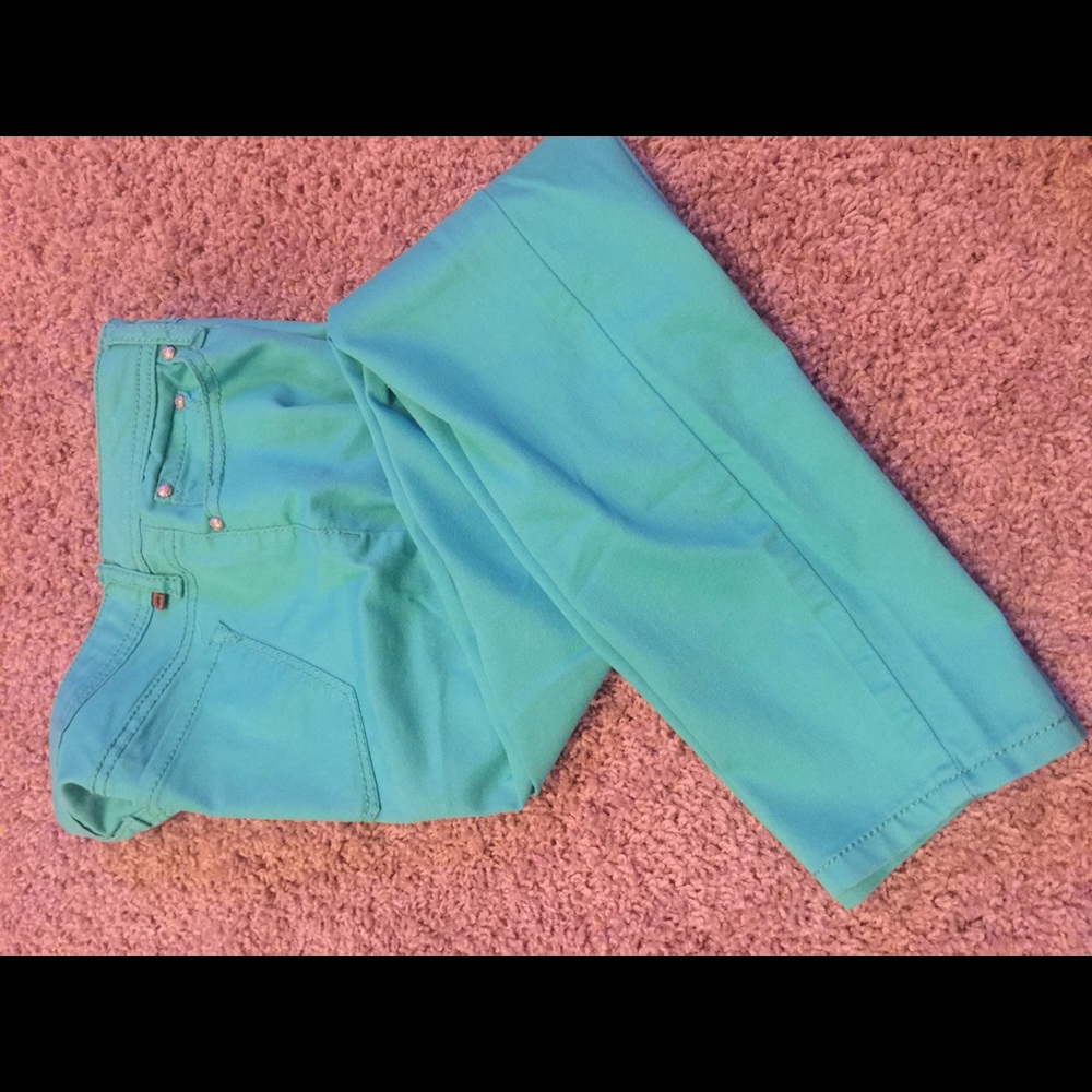 Almost Famous Teal Skinny Jeans