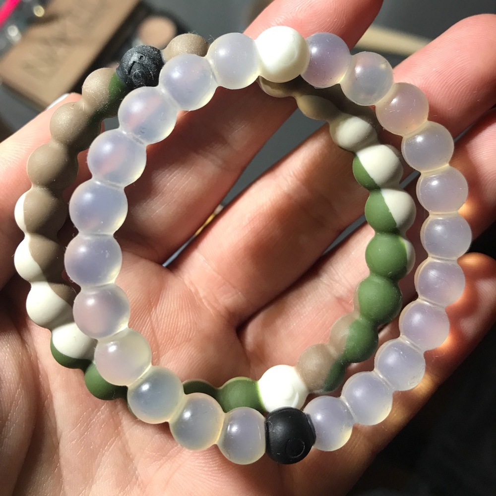 Size small Lokai bracelets - original and camo