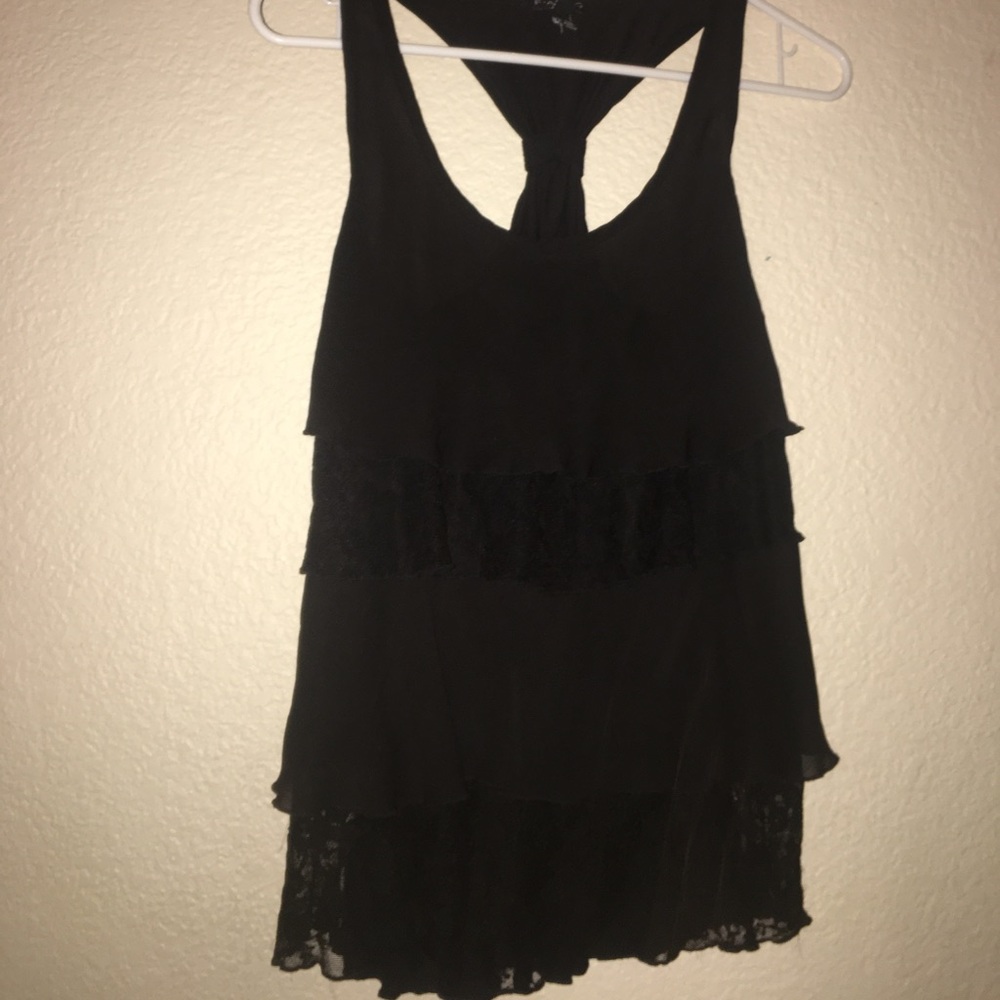 Black lace tank top