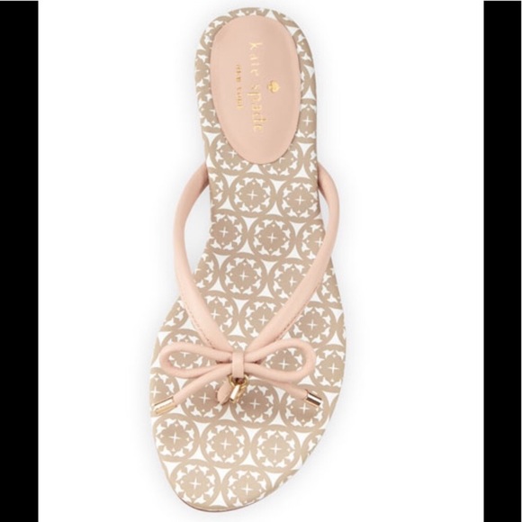 Kate Spade Mistic Bow Flip Flops Thong Sandal Pink - Picture 6 of 8