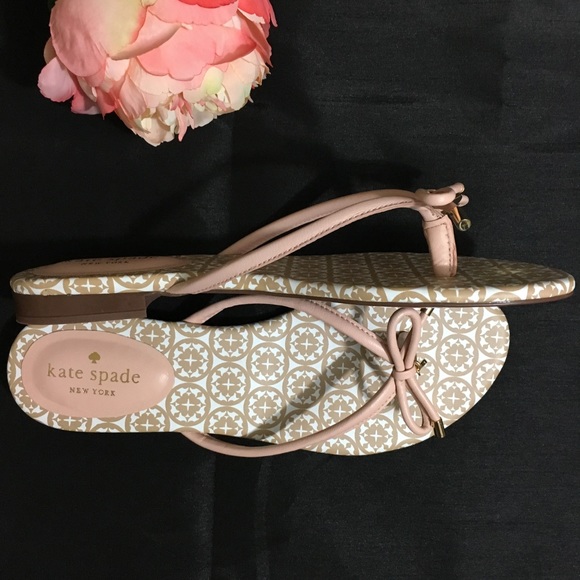 Kate Spade Mistic Bow Flip Flops Thong Sandal Pink - Picture 8 of 8