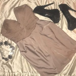 Classy Taupe cocktail dress