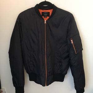 Navy Blue Bomber Jacket
