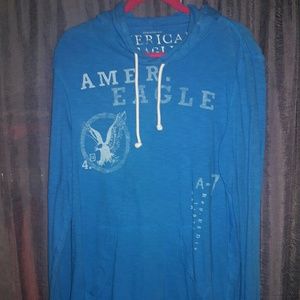 Blue American Eagle Long Sleeve Shirt