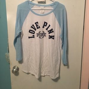 Vs pink quarter sleeve shirt