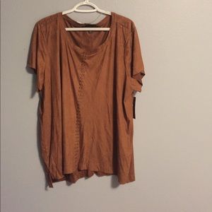 Faux suede t-shirt