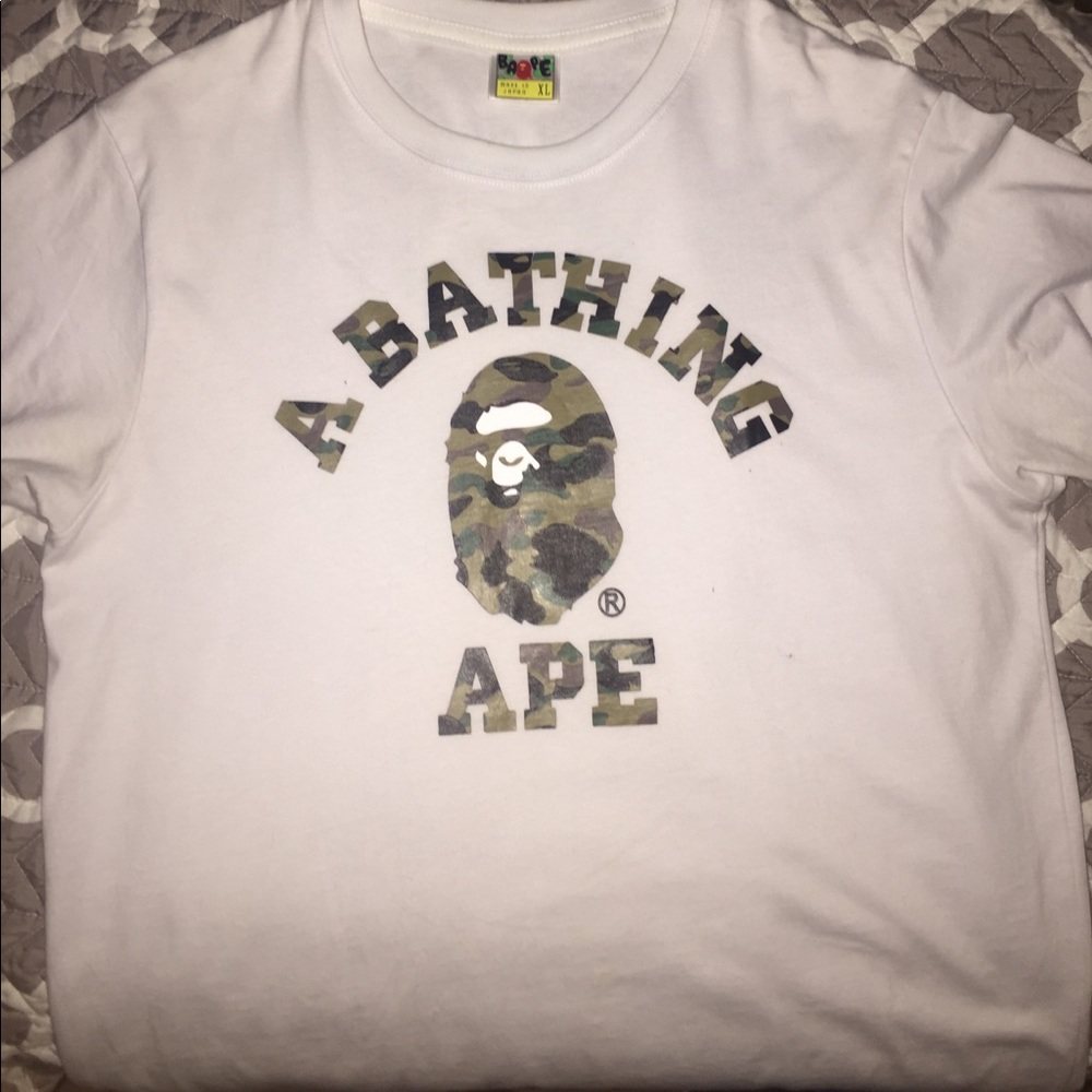 BAPE CAMO LETTERS TEE