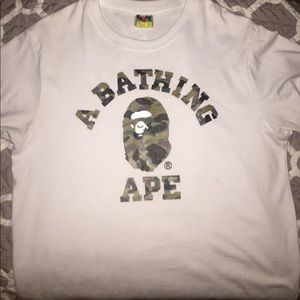BAPE CAMO LETTERS TEE