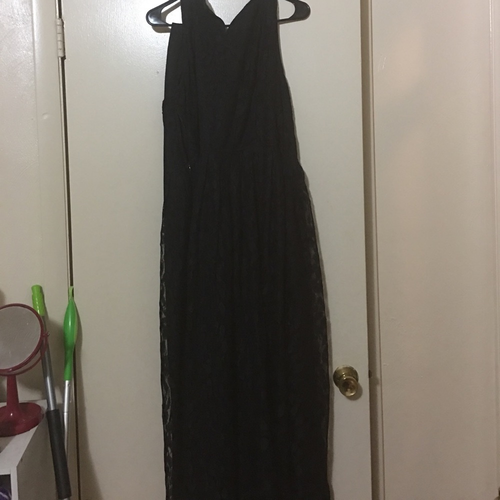 eshakti black embroidered formal dress - xl (18)