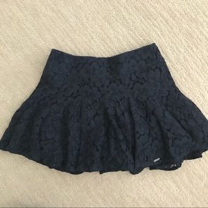 Abercrombie kids girls laced mini skirt, size lg