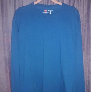 Blue Hanes Long Sleeve Shirt