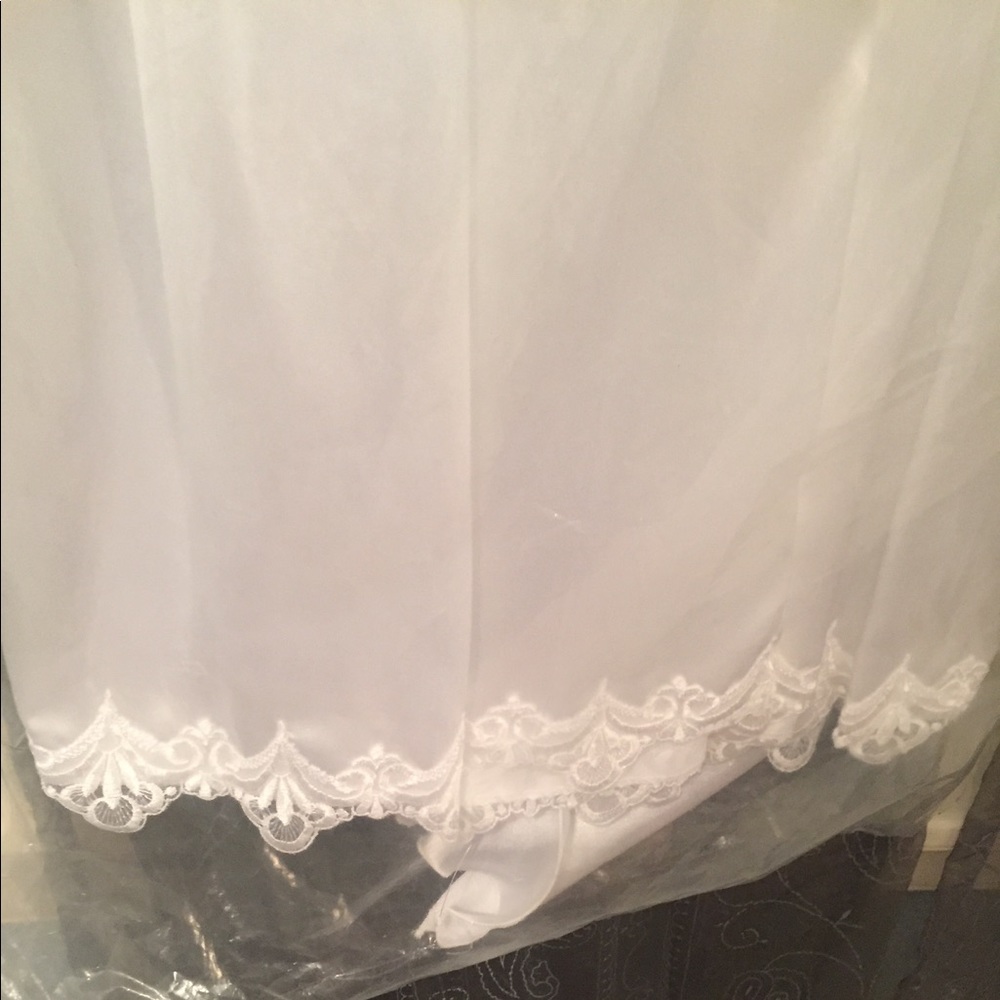 Sold: Wedding 2 White Satin flower girl dresses - Picture 4 of 8