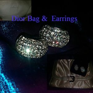 Vintage Dior Bag & Crystal Earrings