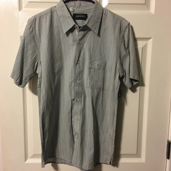 Ambiguous striped short-sleeved button down - Picture 1 of 7
