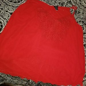 Red tank top