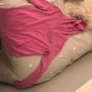 Pink VS pink and blue hoodie