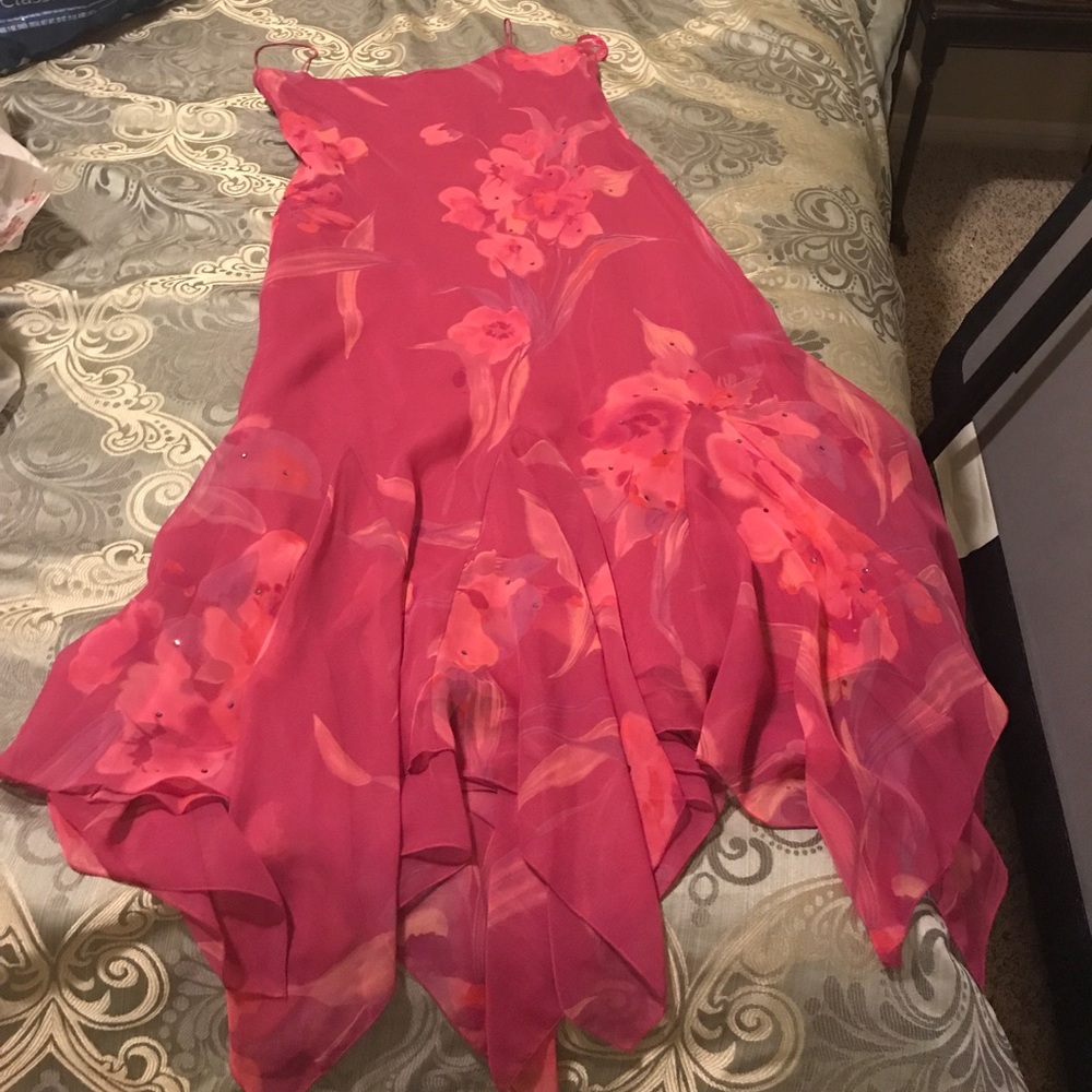 Chiffon with crystal party dress