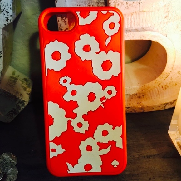 Kate Spade Red Orange Poppy Design iPhone 5s Case! - Picture 3 of 7