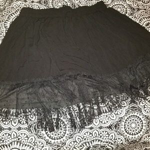 Black lace skirt
