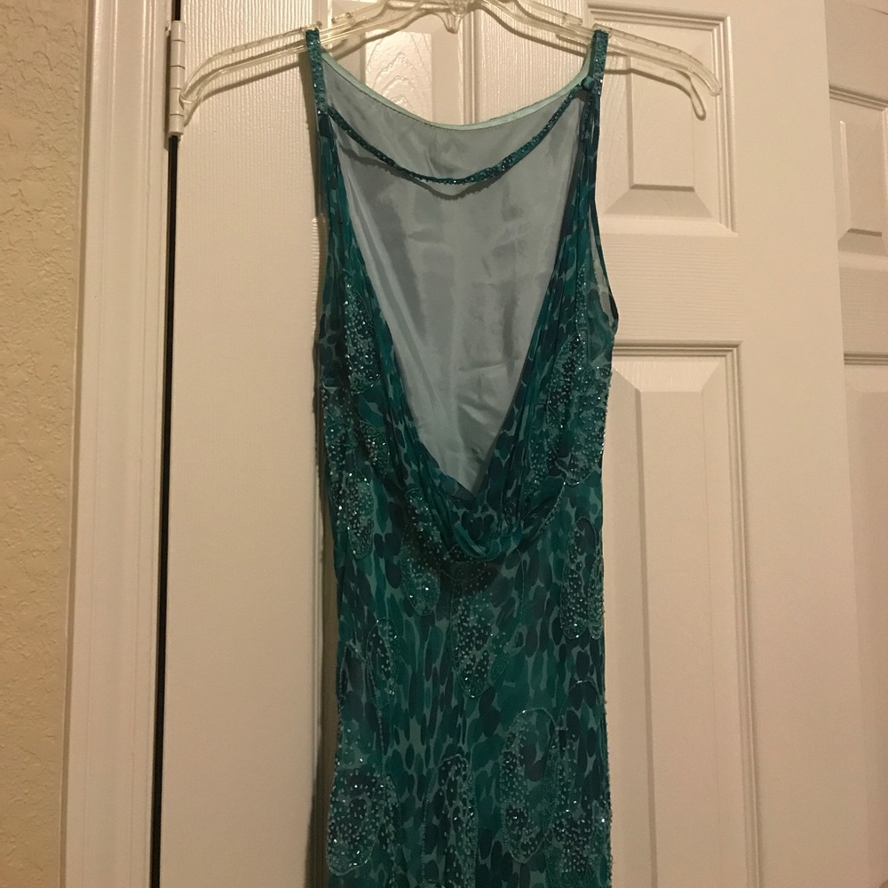 💯 silk hand beaded dress