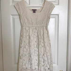 Cream Lace Elegant Dress