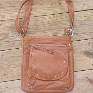 Brown, leather-like purse