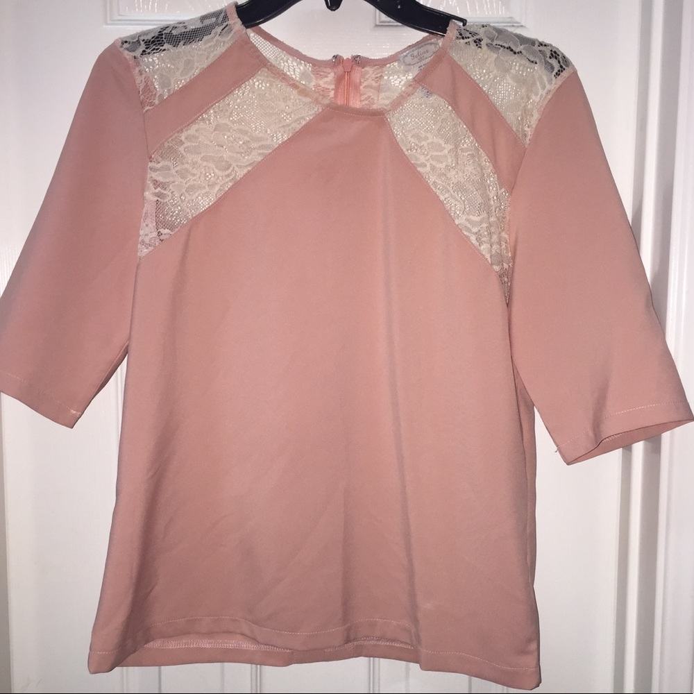 Rose and Ivory Lace Top