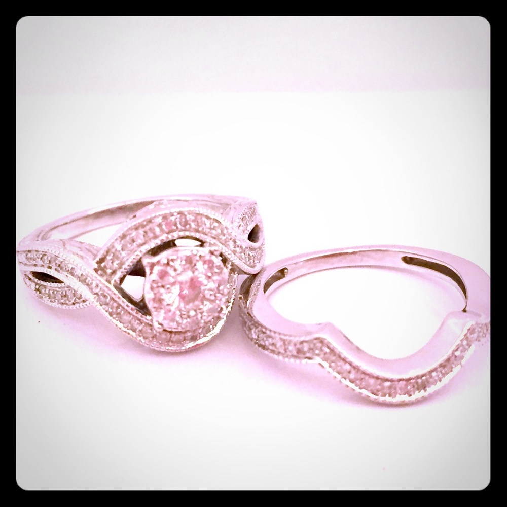 💍TWO HEARTS COMBINE AS ONE💍 beautiful bridal set