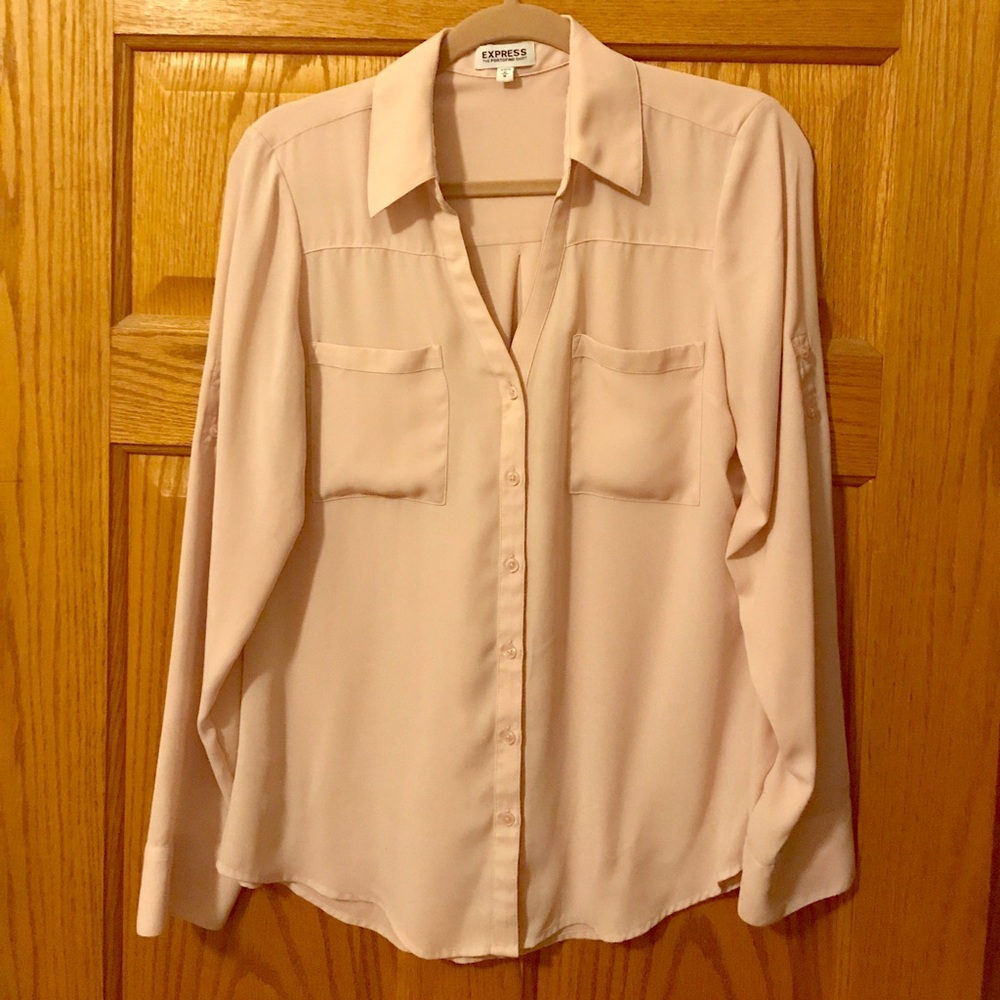 Blush button down shirt
