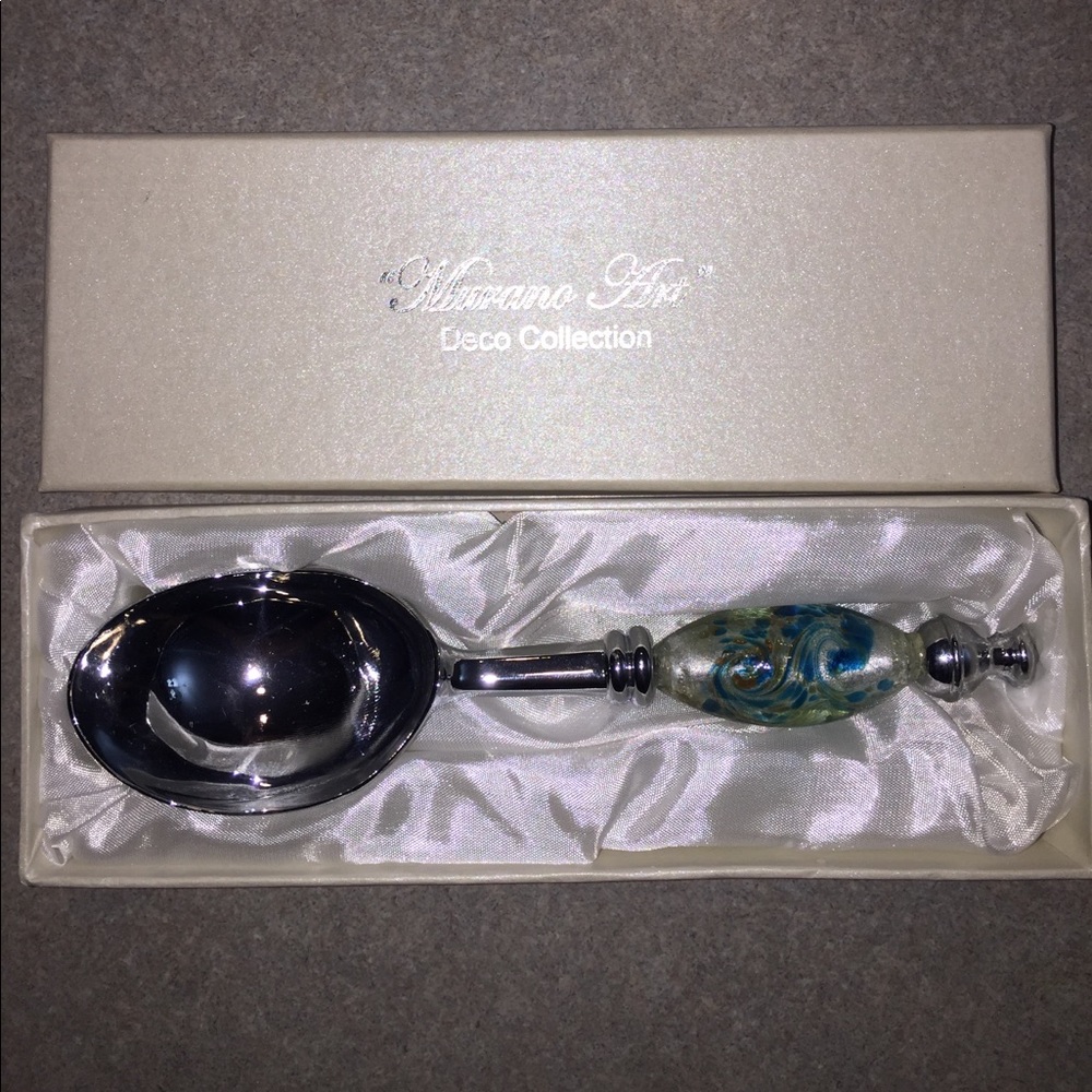 New in Box Murano Art Deco Collection Scoop Spoon