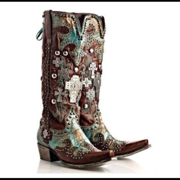 Double d ranch by lane boots size 7 - Picture 1 of 6