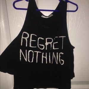 regret nothing tank top