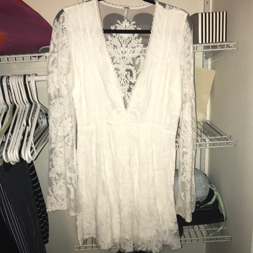 White lace Free People dress