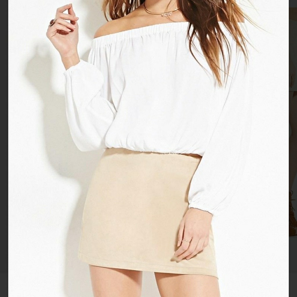 Faux Suede Mini Skirt