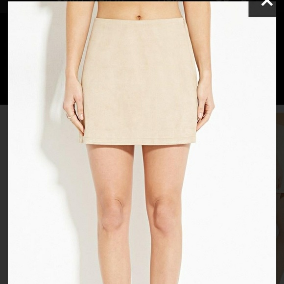 Faux Suede Mini Skirt - Picture 2 of 5