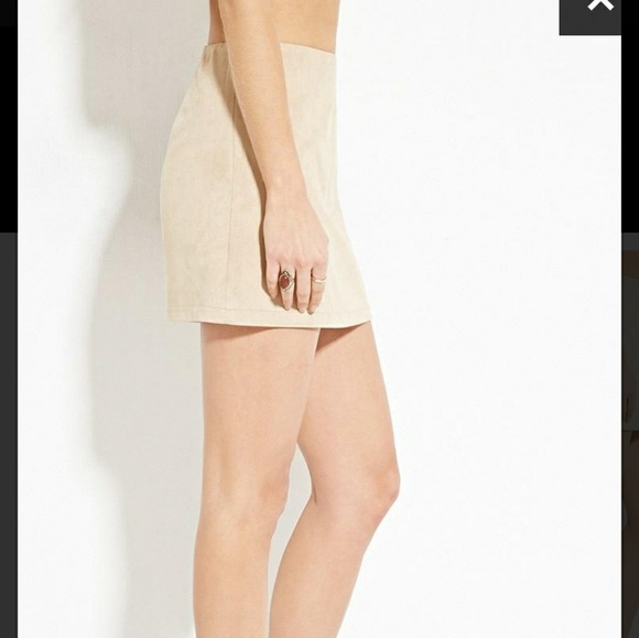 Faux Suede Mini Skirt - Picture 3 of 5