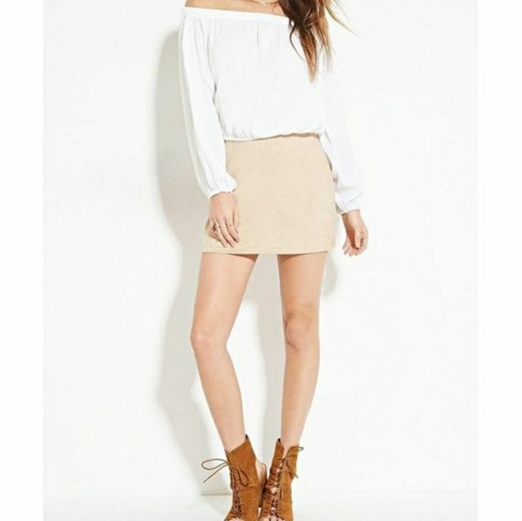 Faux Suede Mini Skirt - Picture 4 of 5