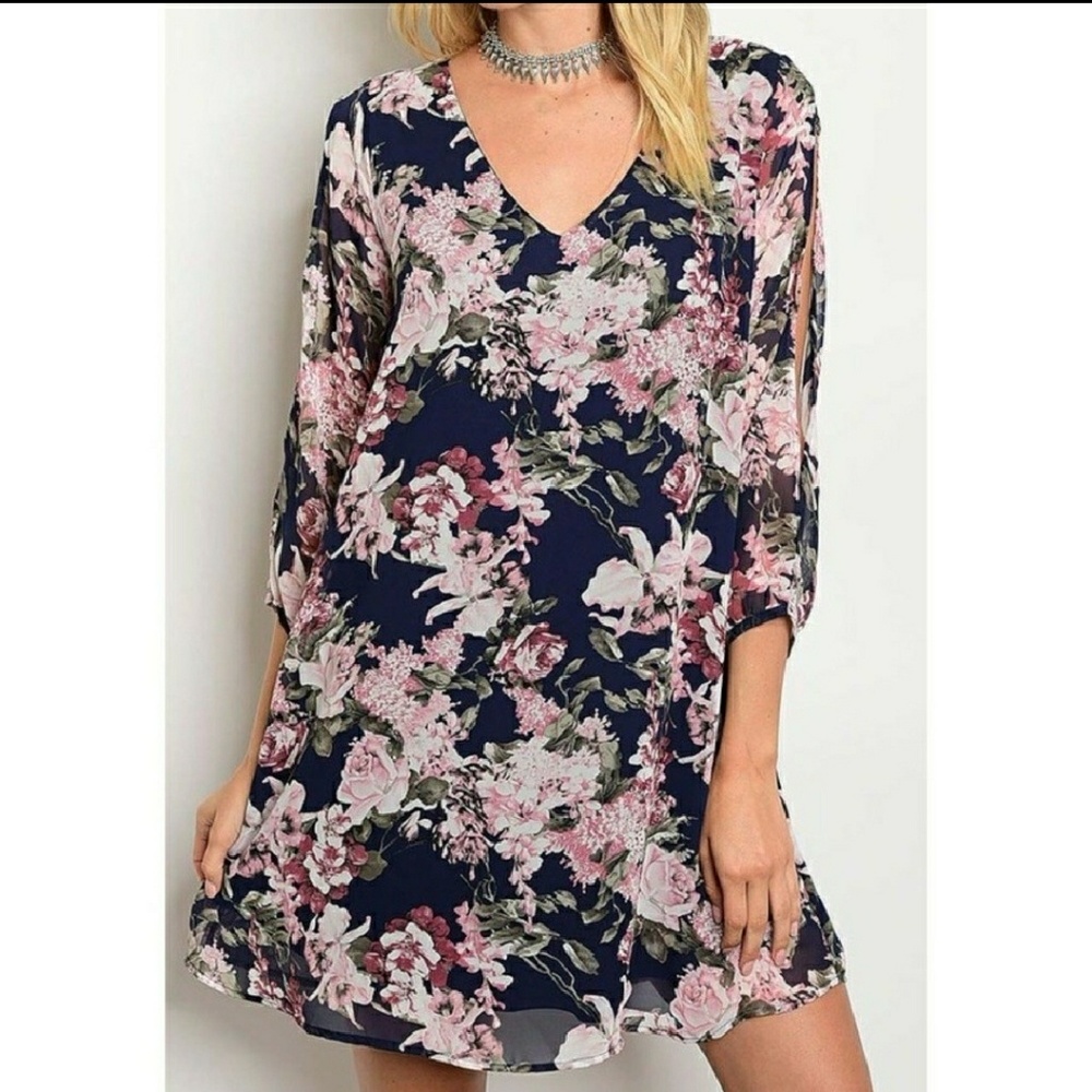 Floral V-neck dress