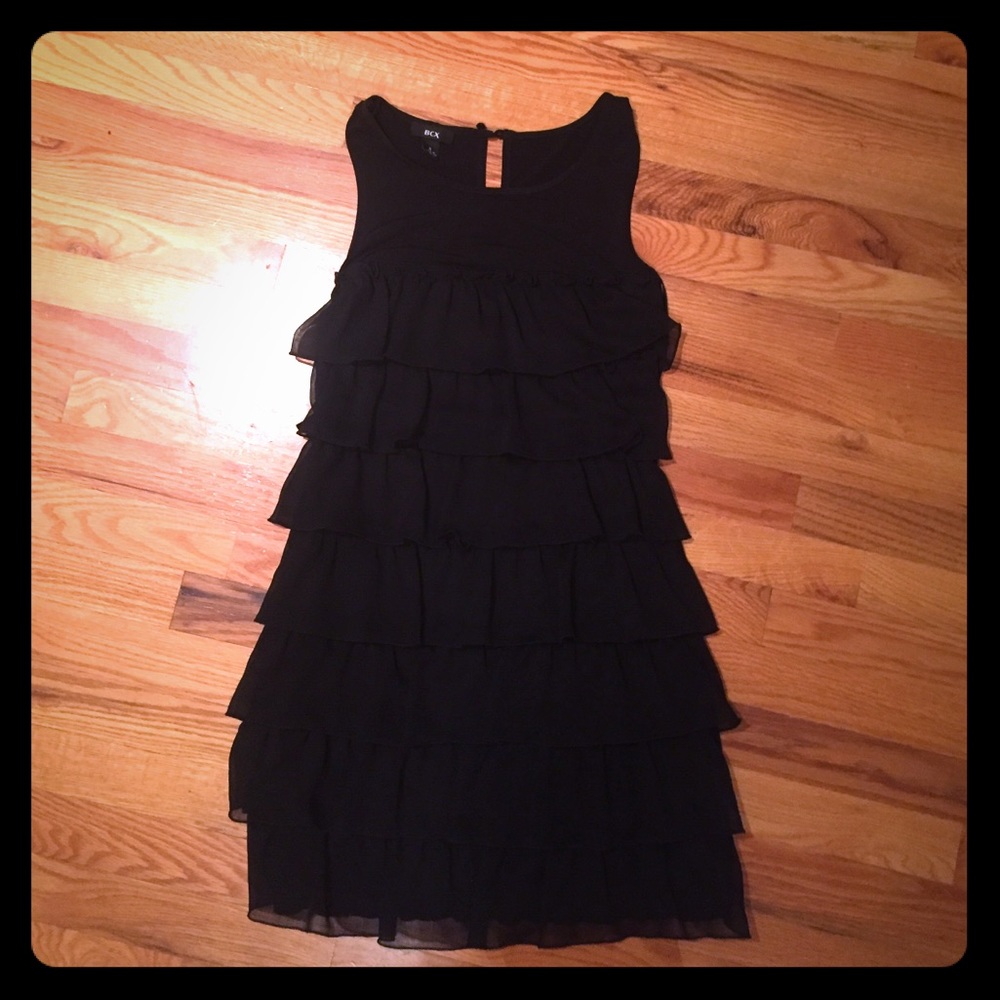 Little black dress with frills