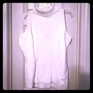 Cold Shoulder Turtle Neck Sweater