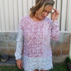 Long sleeves scoop neck Roxy knit sweater