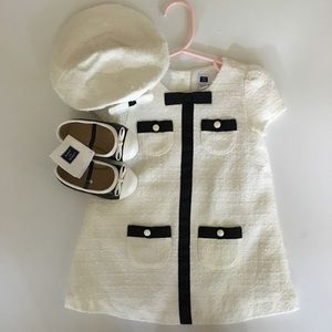 Janie & Jack Dress w/ hat & shoes