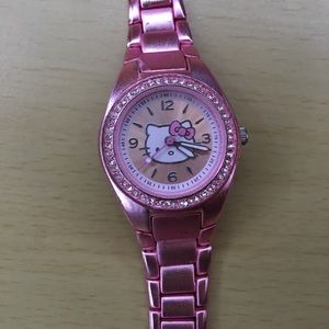 Pink Metallic Hello Kitty Watch
