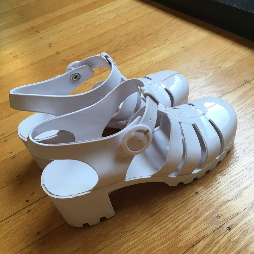 American Apparel White Jellie Sandals