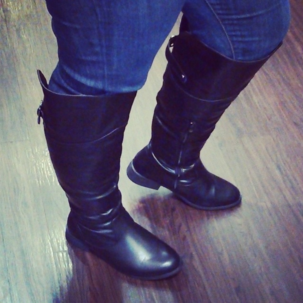 Torrid Faux Leather Knee High Wide Calf Boots