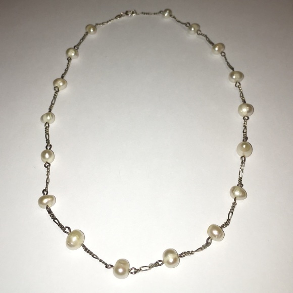 💕17 Inches Natural Pearls in 975 Sterling Silver - Picture 3 of 6