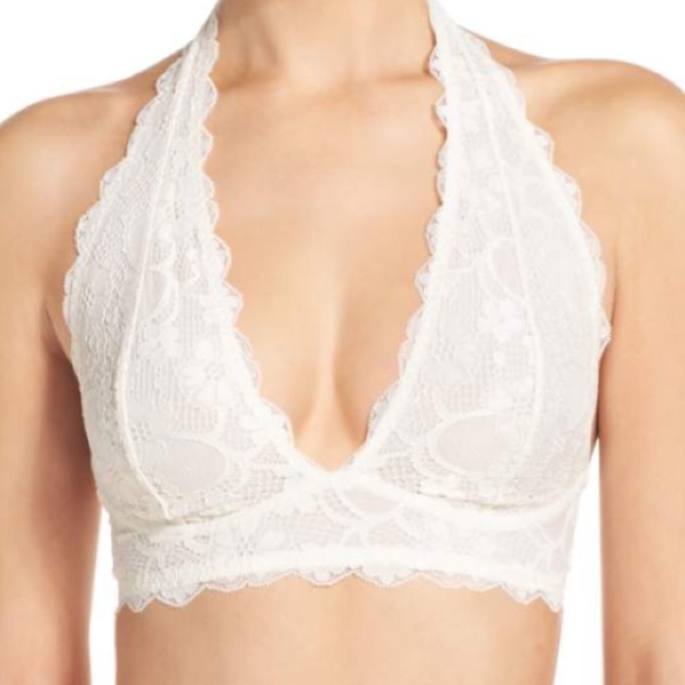 Free people lace halter bralette